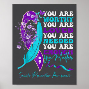Selbstmordpräventions-Bewusstseins-sensitiv-motivi Poster