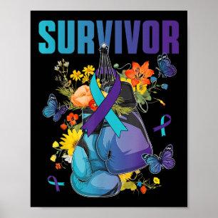 Selbstmordpräventions-Bewusstseins Survivor Fighte Poster