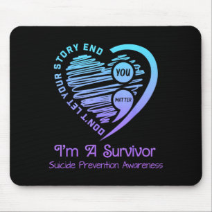 Selbstmordpräventions-Bewusstseinsmonat Türkis Lil Mousepad