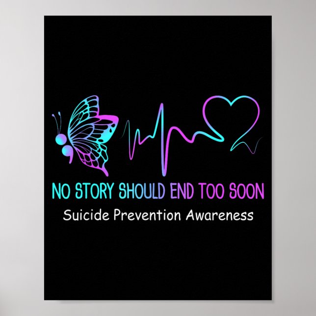 Selbstmordpräventions-Bewusstseinsmonats-Geschenk  Poster (Vorne)
