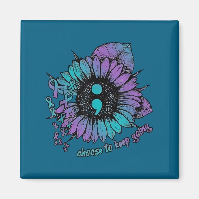 Selbstmordpräventions-Bewusstseinsshirt Wähle zu B Magnet (Vorne)