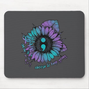 Selbstmordpräventions-Bewusstseinsshirt Wähle zu b Mousepad