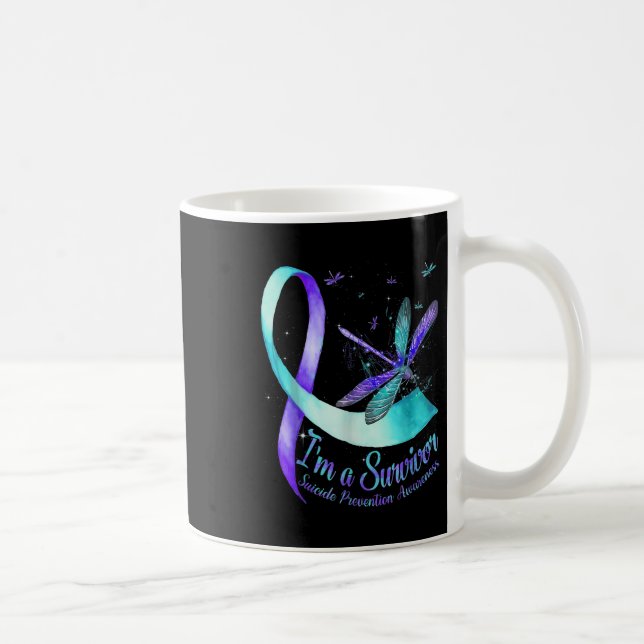 Selbstmordpräventions-Woche Ich bin ein Überlebend Kaffeetasse (Rechts)