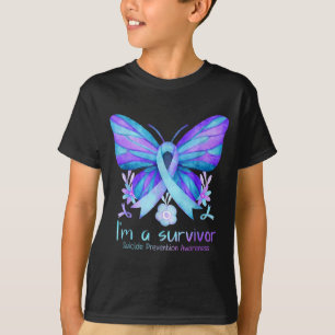 Selbstmordpräventions-Woche Schmetterling Ich Bin T-Shirt