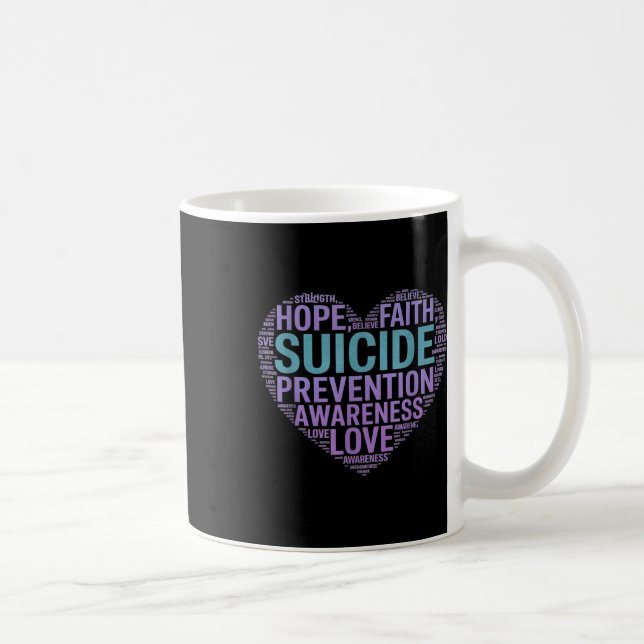 Selbstmordpräventionsbewusstsein Kampf Hoffnung St Kaffeetasse (Rechts)