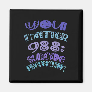 Selbstmordpräventionsbewusstsein Sie 988 Psychisch Magnet