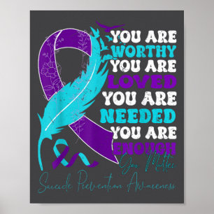 Selbstmordpräventionsbewusstsein Sitive Motivieren Poster