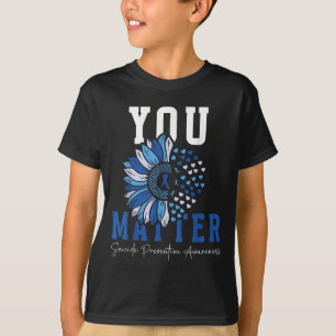 Selbstmordpräventionsbewusstsein Teal Lila Sonnenb T-Shirt