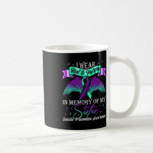 Selbstmordpräventionsbewusstsein Trage Türkis Lila Kaffeetasse