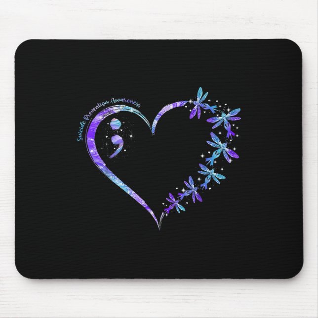 Selbstmordpräventionsbewusstseinswoche Herz Semiko Mousepad (Vorne)