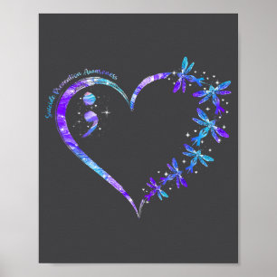 Selbstmordpräventionsbewusstseinswoche Herz Semiko Poster