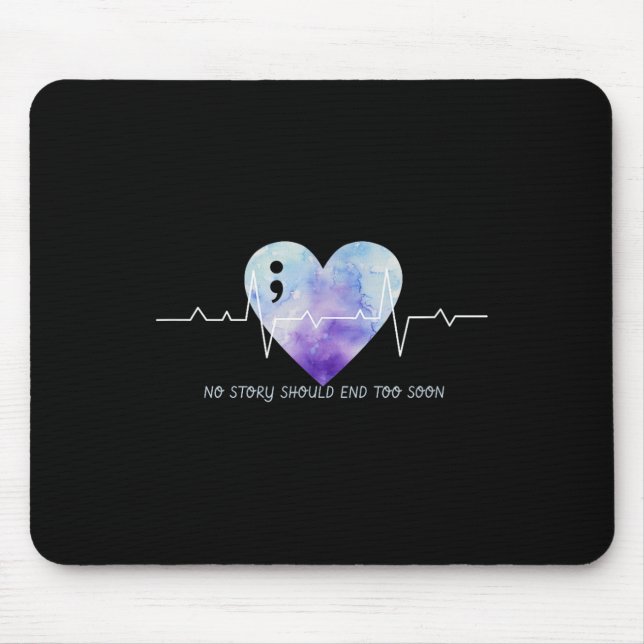 Selbstmordpräventionskleidung Bewusstsein für psyc Mousepad (Vorne)