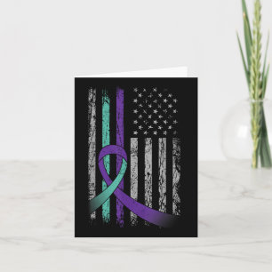 Selbstmordverhütung Bewusstsein Amerika Flagge Aqu Karte