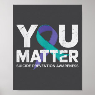 Selbstmordverhütungsshirt Selbstmordbewusstsein  Poster