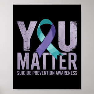 Selbstmordverhütungsshirt Selbstmordbewusstsein T- Poster