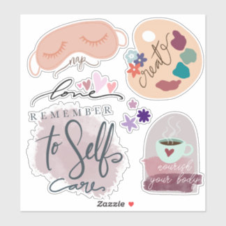 Selbstpflege Maßgeschneiderte Vinyl Stickers Aufkleber