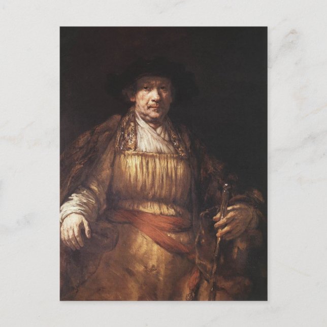 Selbstportrait 1658 postkarte (Vorderseite)