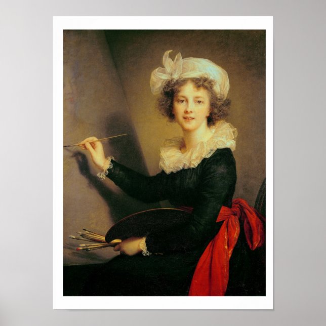 Selbstportrait, 1790 (Öl auf Leinwand) Poster (Vorne)