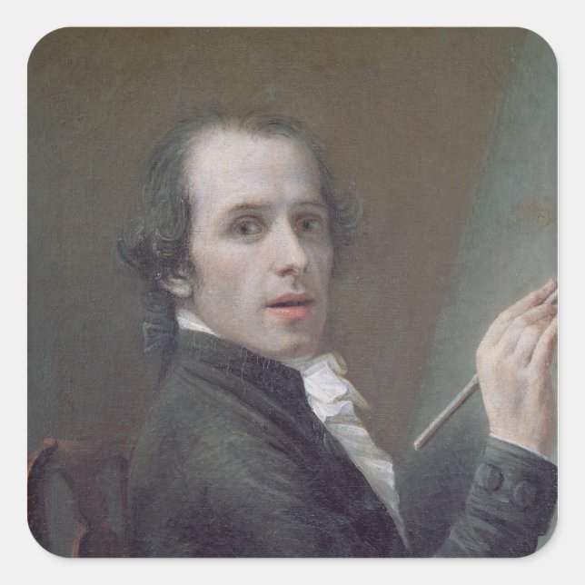 Selbstportrait, 1790 quadratischer aufkleber (Vorderseite)