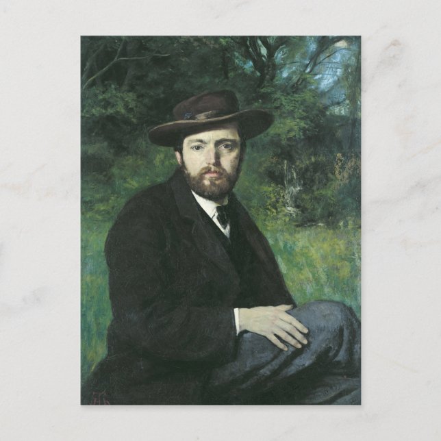 Selbstportrait, 1871 postkarte (Vorderseite)