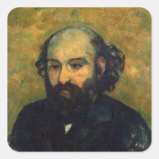 Selbstportrait, 1880-81 quadratischer aufkleber (Vorderseite)