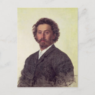 Selbstportrait, 1887 postkarte