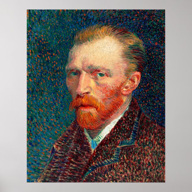 Selbstportrait (1887) von Vincent Van Gogh Poster (Vorne)