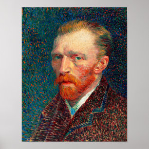 Selbstportrait (1887) von Vincent Van Gogh. Replik Poster