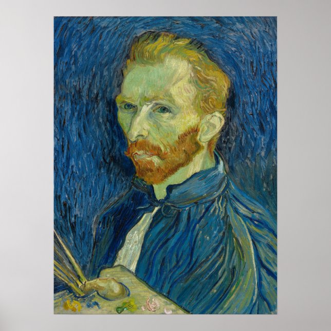 Selbstportrait (1889) von Van Gogh Poster (Vorne)