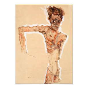Selbstportrait (1911)   Egon Schiele   Fotodruck