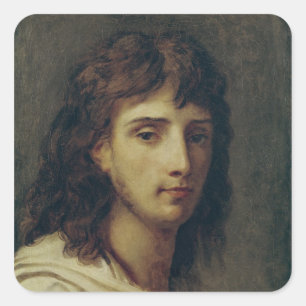 Selbstportrait 3 quadratischer aufkleber