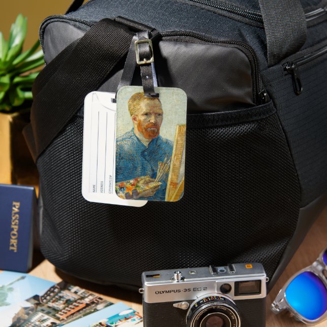 Selbstportrait als Maler von Vincent Van Gogh Gepäckanhänger (Vorderseite & Rückseite)