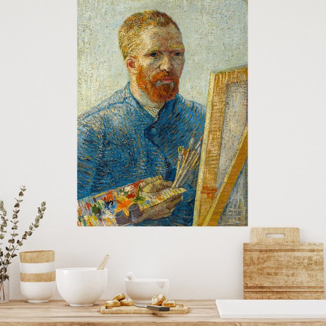Selbstportrait als Maler von Vincent Van Gogh Poster (Küche)