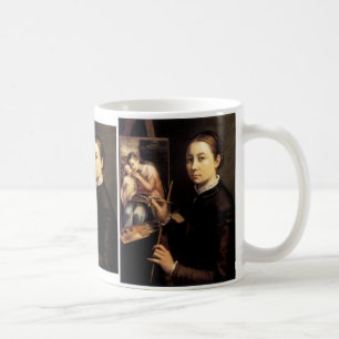 Selbstportrait am Easel Kaffeetasse