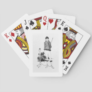 Selbstportrait An eine Herm gebunden (Gravur) (b&w Spielkarten