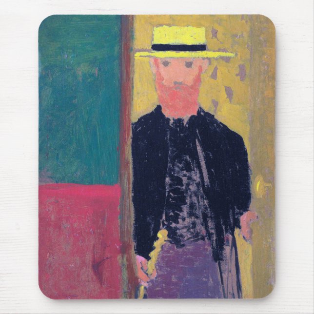 Selbstportrait (Bartter Mann), Edouard Vuillard Mousepad (Vorne)