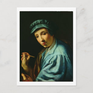 Selbstportrait, c.1555 (Öl auf Tafel) Postkarte