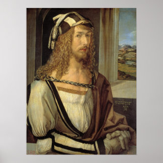 Selbstportrait (Durer 1498) Poster