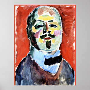 Selbstportrait, Gemälde von Alexi Jawlensky, 1905 Poster