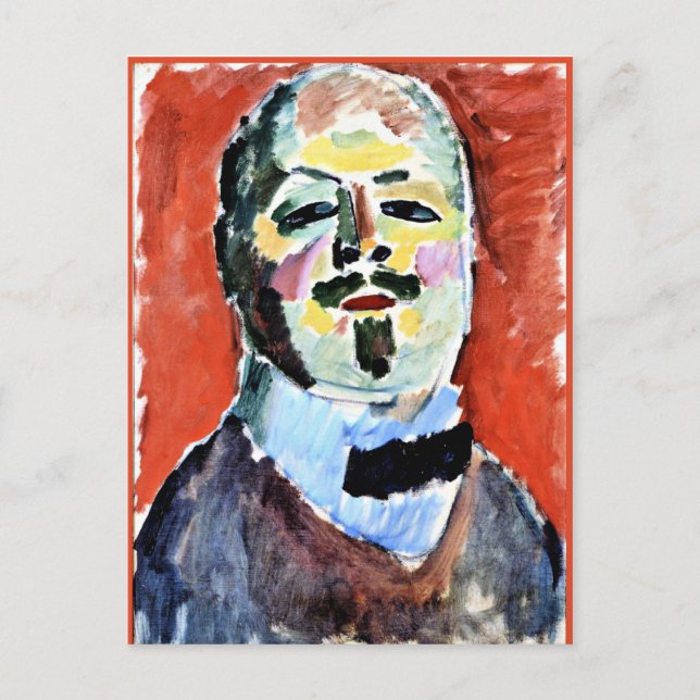 Selbstportrait, Gemälde von Alexi Jawlensky, 1905 Postkarte (Vorderseite)