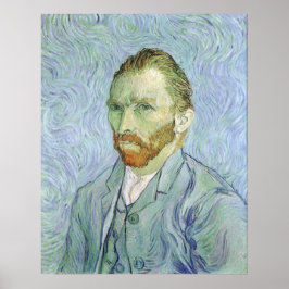 Selbstportrait in Blau von Vincent van Gogh Poster