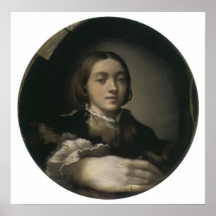 Selbstportrait in einem Convex Mirror, 1524 Poster