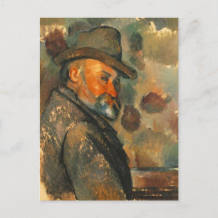 Selbstportrait in einem Filzhut von Paul Cezanne P Postkarte