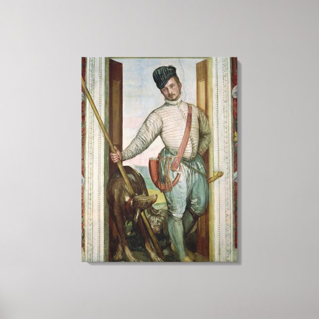 Selbstportrait in Jagdkostüme, 1562 Leinwanddruck (Vorderseite)