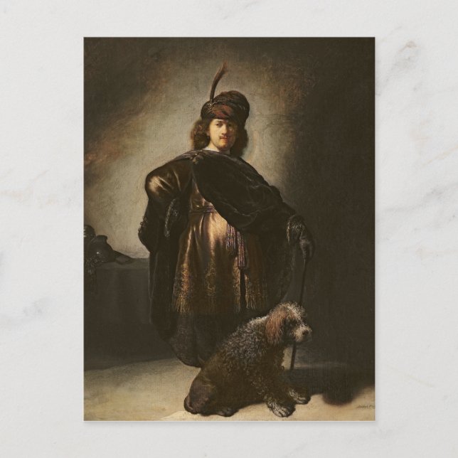 Selbstportrait in orientalischer Kostüme, 1631 Postkarte (Vorderseite)