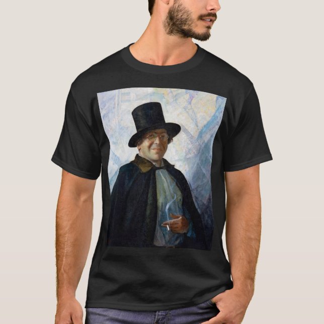 Selbstportrait in Top Hat und Cape von N. C. Wyeth (Vorderseite)