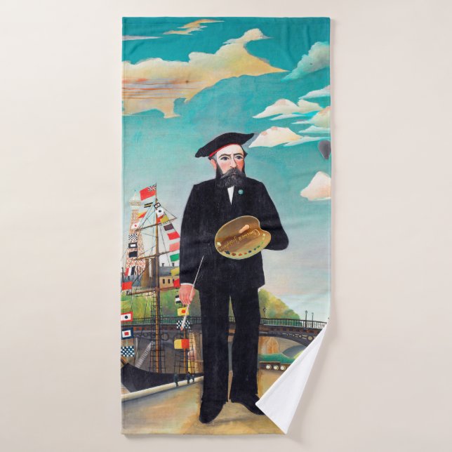 Selbstportrait, Landschaft, Rousseau Badehandtuch (Badehandtuch)