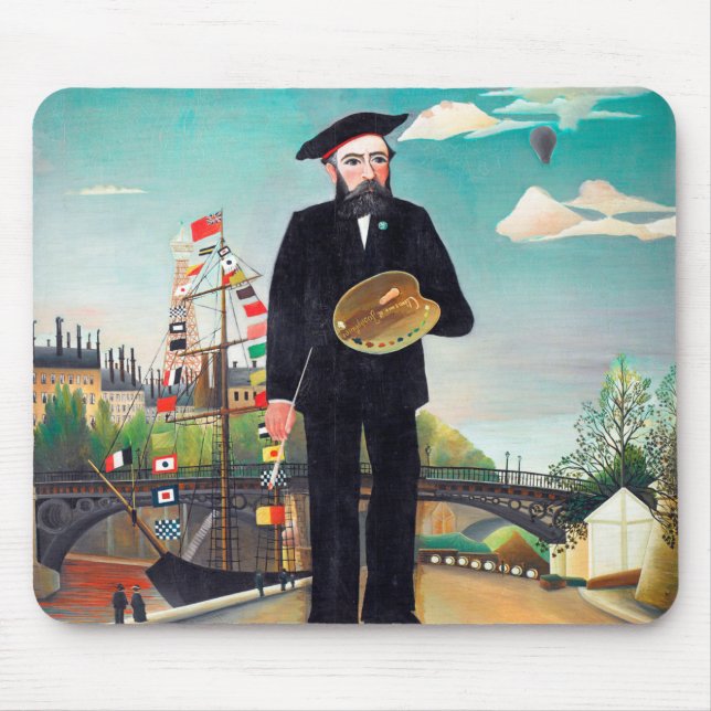 Selbstportrait, Landschaft, Rousseau Mousepad (Vorne)