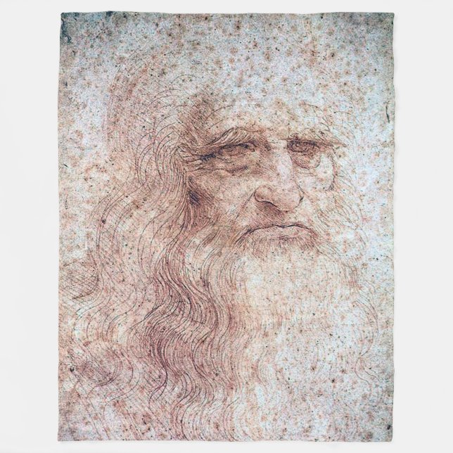 Selbstportrait, Leonardo da Vinci Fleecedecke (Vorderseite)
