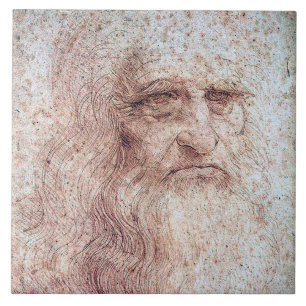 Selbstportrait, Leonardo da Vinci Fliese